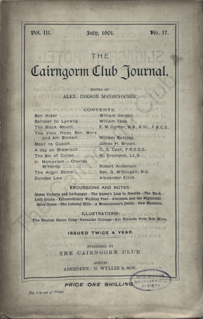 The Cairngorm Club Journal No 17 cover